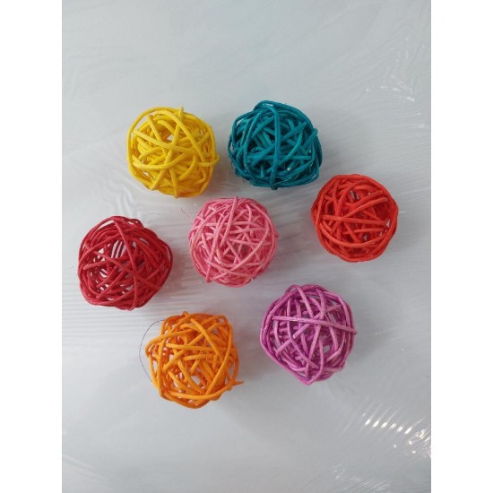 Ротанговые шарики 5 см микс 5 шт